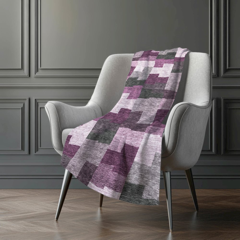 Premium Machine Washable ASB659 Merlot 50" x 70" Sherpa Throw Blanket. Picture 5