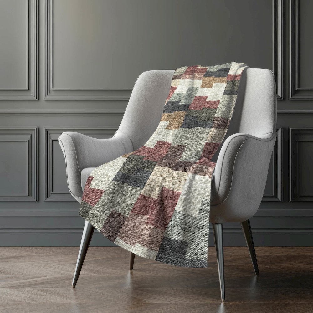 Premium Machine Washable ASB659 Paprika 50" x 70" Sherpa Throw Blanket. Picture 5