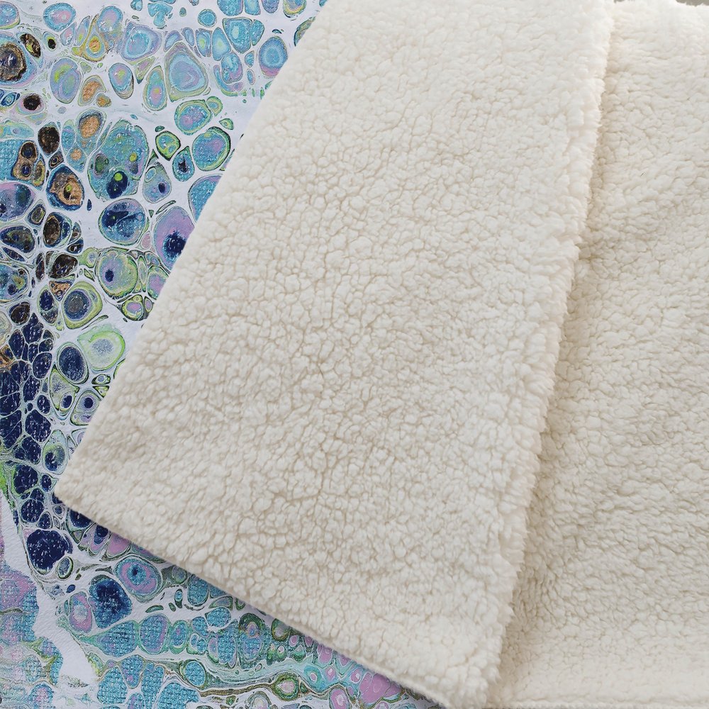 Premium Machine Washable ASB65 Mermaid 50" x 70" Sherpa Throw Blanket. Picture 2
