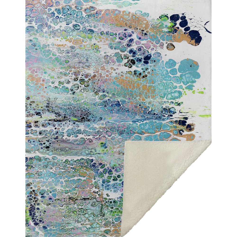 Premium Machine Washable ASB65 Mermaid 50" x 70" Sherpa Throw Blanket. Picture 1