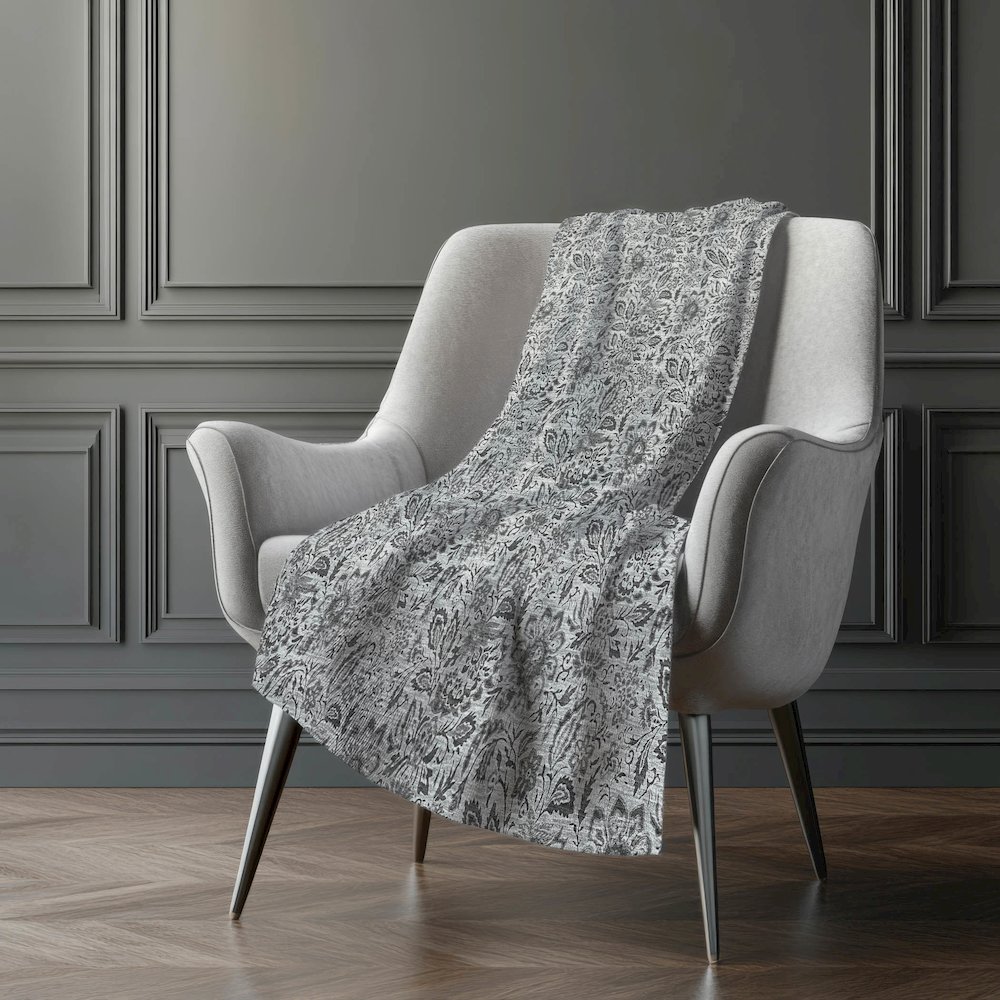 Premium Machine Washable ASB660 Gray 50" x 70" Sherpa Throw Blanket. Picture 5