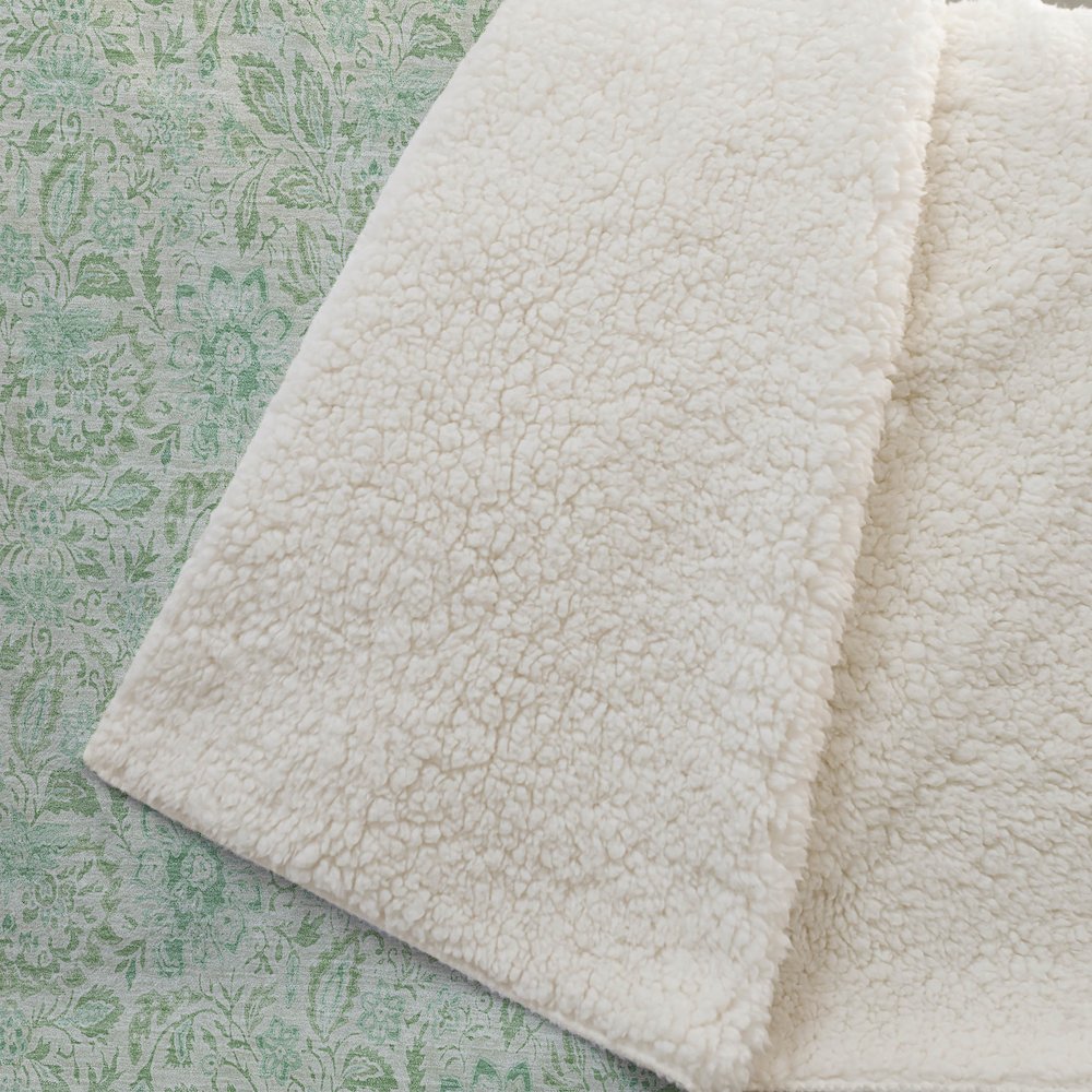Premium Machine Washable ASB660 Sage 50" x 70" Sherpa Throw Blanket. Picture 2