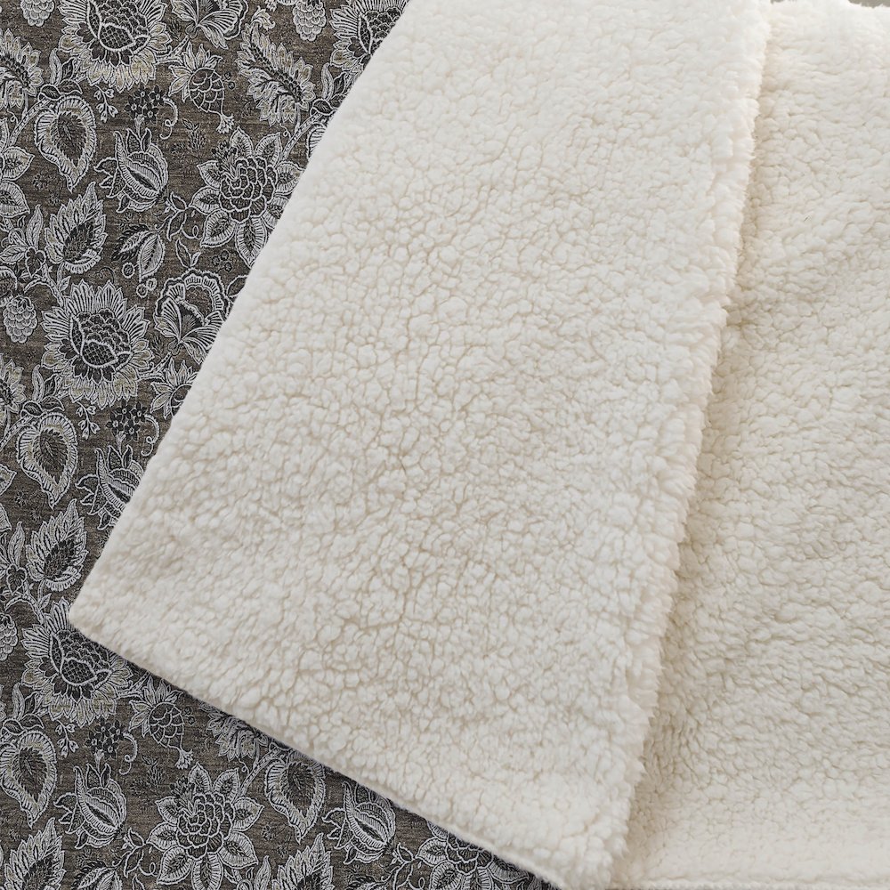 Premium Machine Washable ASB661 Chocolate 50" x 70" Sherpa Throw Blanket. Picture 2
