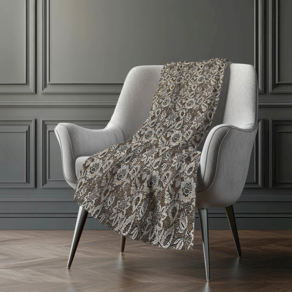 Premium Machine Washable ASB661 Chocolate 50" x 70" Sherpa Throw Blanket. Picture 5