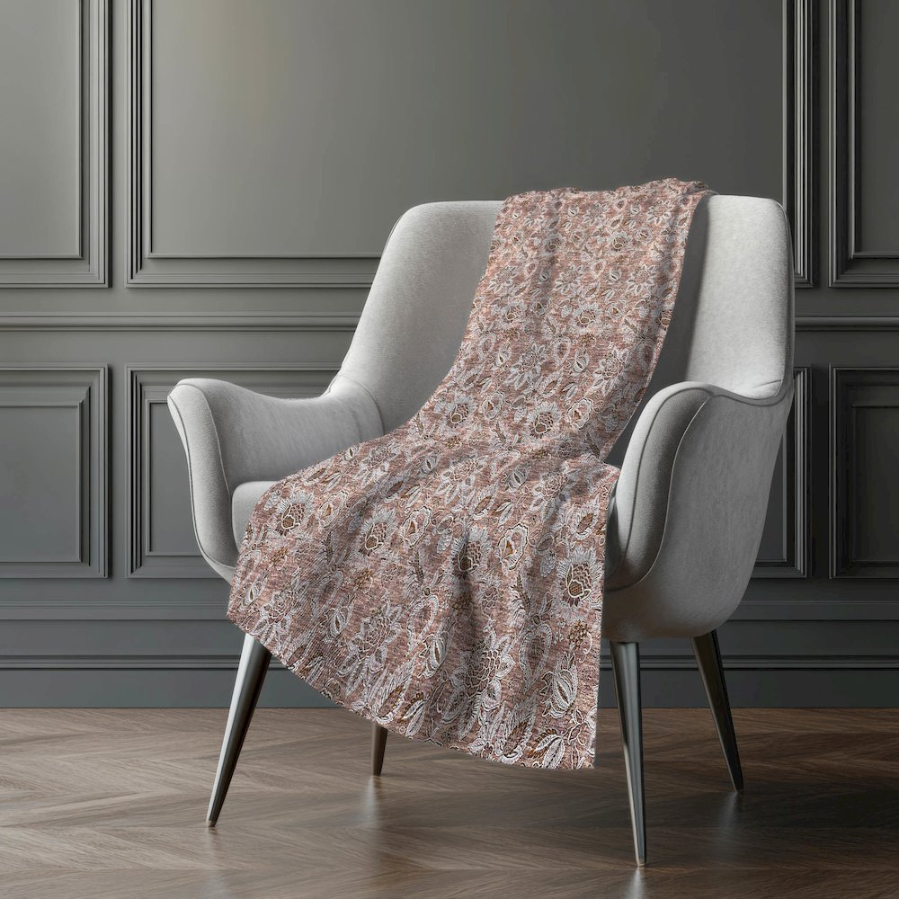 Premium Machine Washable ASB661 Copper 50" x 70" Sherpa Throw Blanket. Picture 5