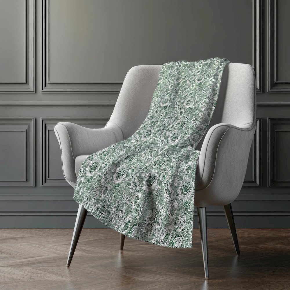 Premium Machine Washable ASB661 Sage 50" x 70" Sherpa Throw Blanket. Picture 5