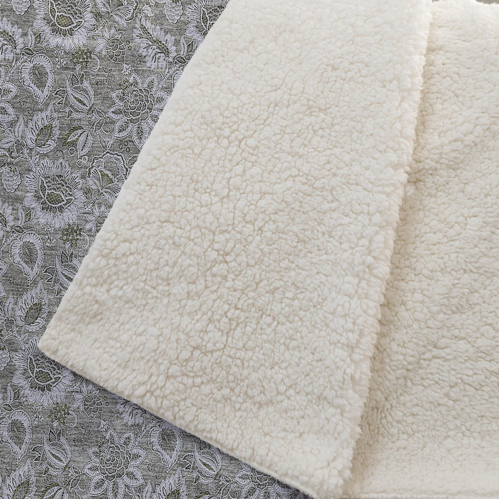 Premium Machine Washable ASB661 Taupe 50" x 70" Sherpa Throw Blanket. Picture 2
