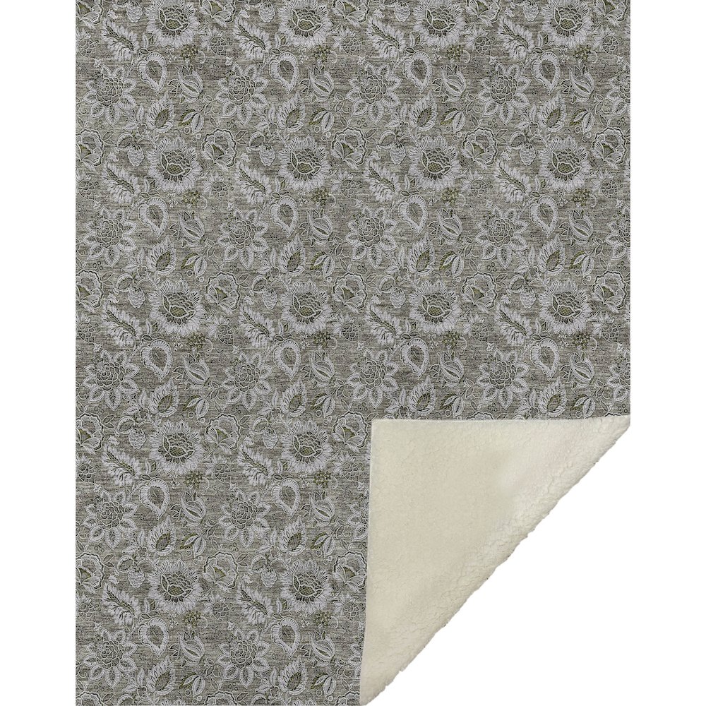 Premium Machine Washable ASB661 Taupe 50" x 70" Sherpa Throw Blanket. Picture 1