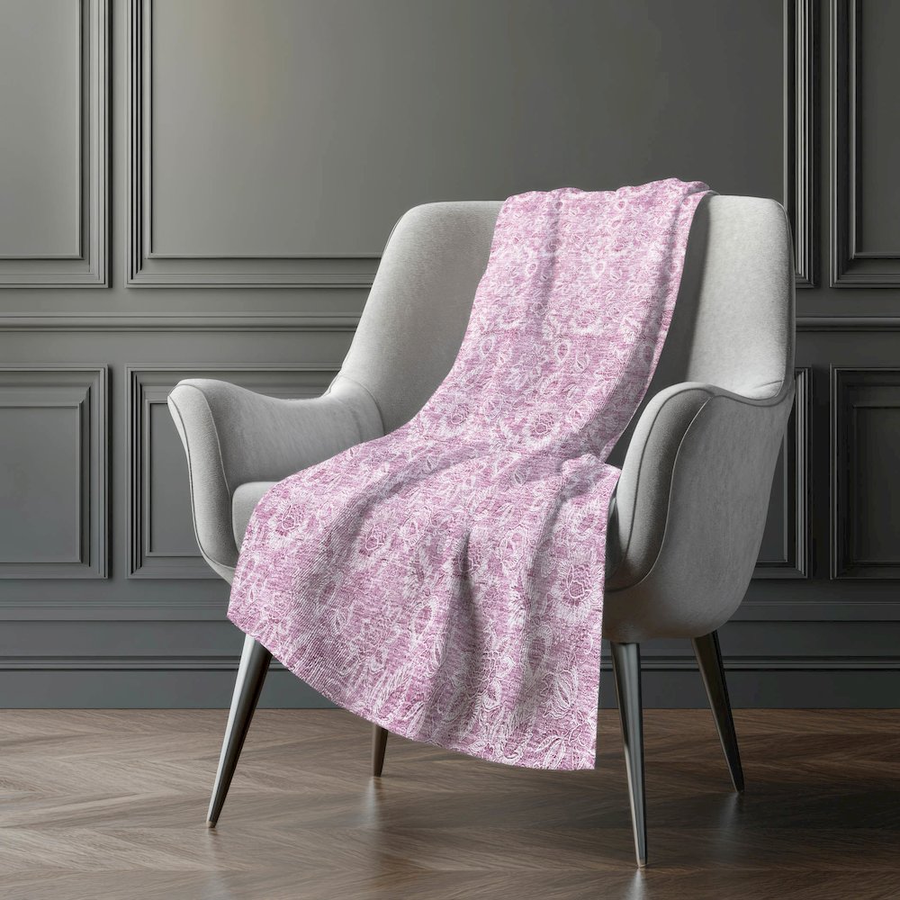 Premium Machine Washable ASB662 Blush 50" x 70" Sherpa Throw Blanket. Picture 5