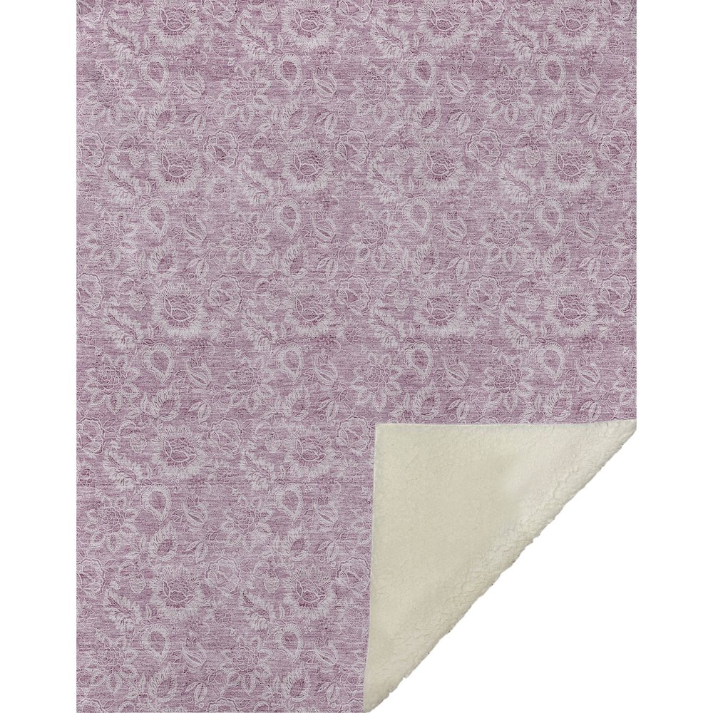Premium Machine Washable ASB662 Blush 50" x 70" Sherpa Throw Blanket. Picture 1
