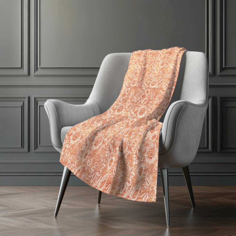 Premium Machine Washable ASB662 Salmon 50" x 70" Sherpa Throw Blanket. Picture 5
