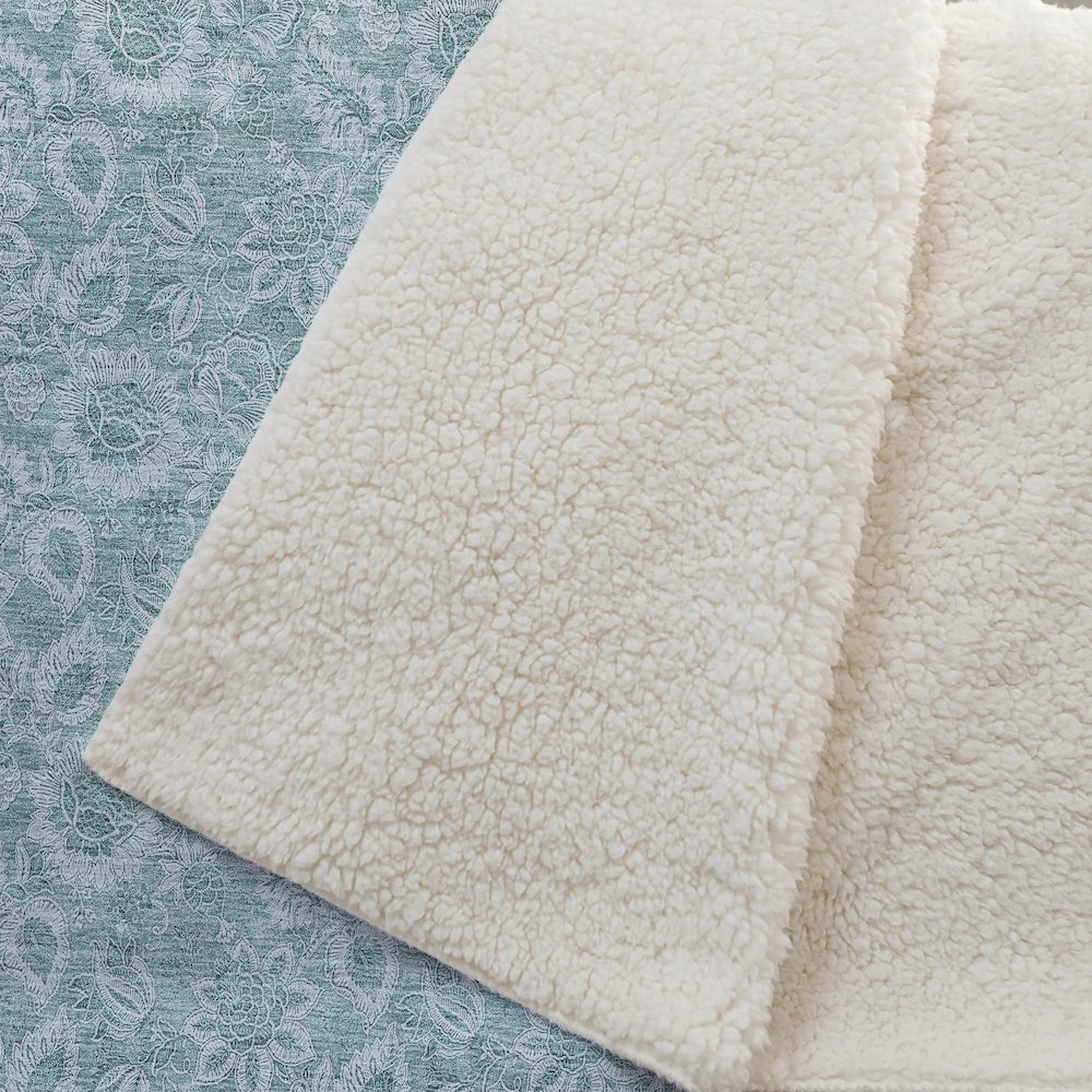Premium Machine Washable ASB662 Teal 50" x 70" Sherpa Throw Blanket. Picture 2