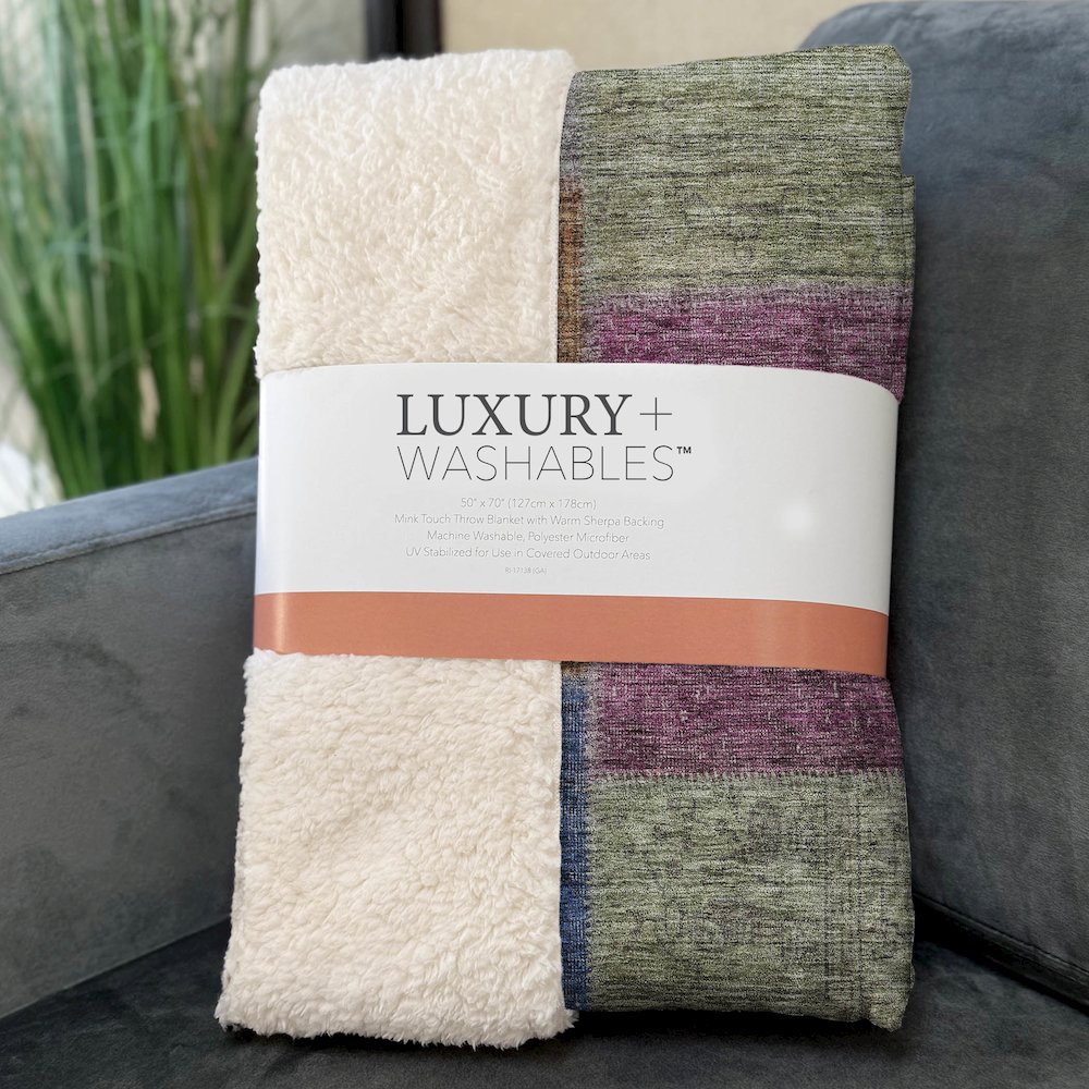 Premium Machine Washable ASB663 Copper 50" x 70" Sherpa Throw Blanket. Picture 3