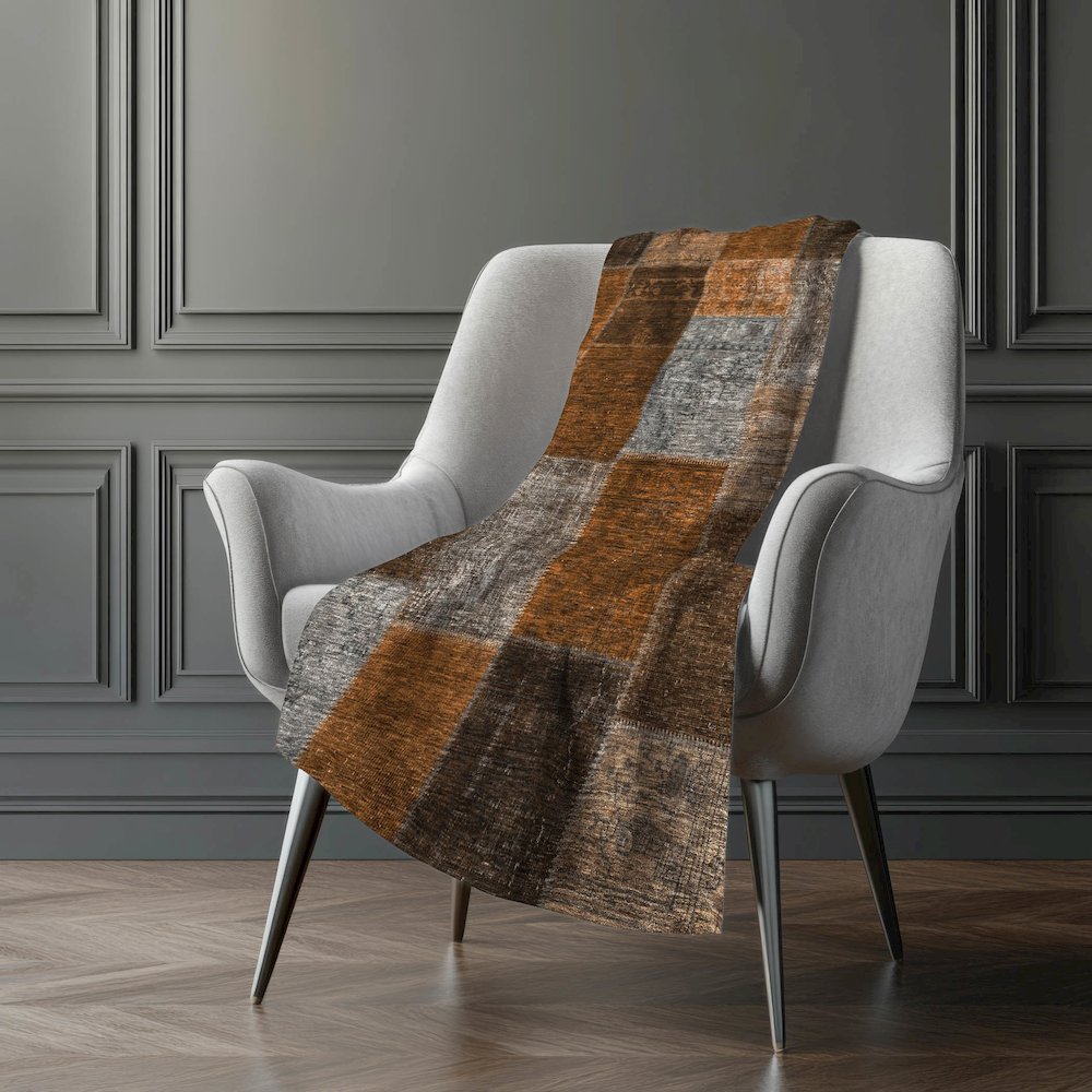 Premium Machine Washable ASB663 Paprika 50" x 70" Sherpa Throw Blanket. Picture 5