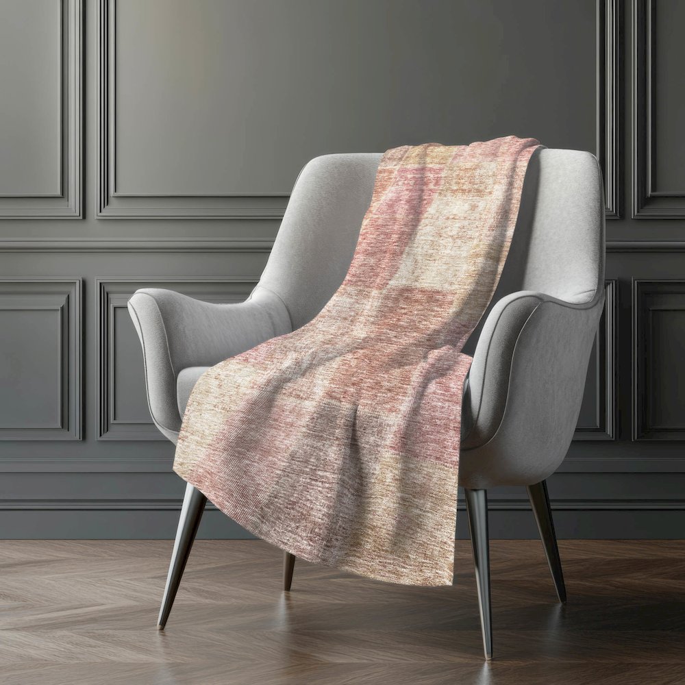 Premium Machine Washable ASB664 Blush 50" x 70" Sherpa Throw Blanket. Picture 5