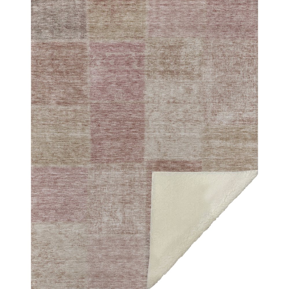 Premium Machine Washable ASB664 Blush 50" x 70" Sherpa Throw Blanket. Picture 1