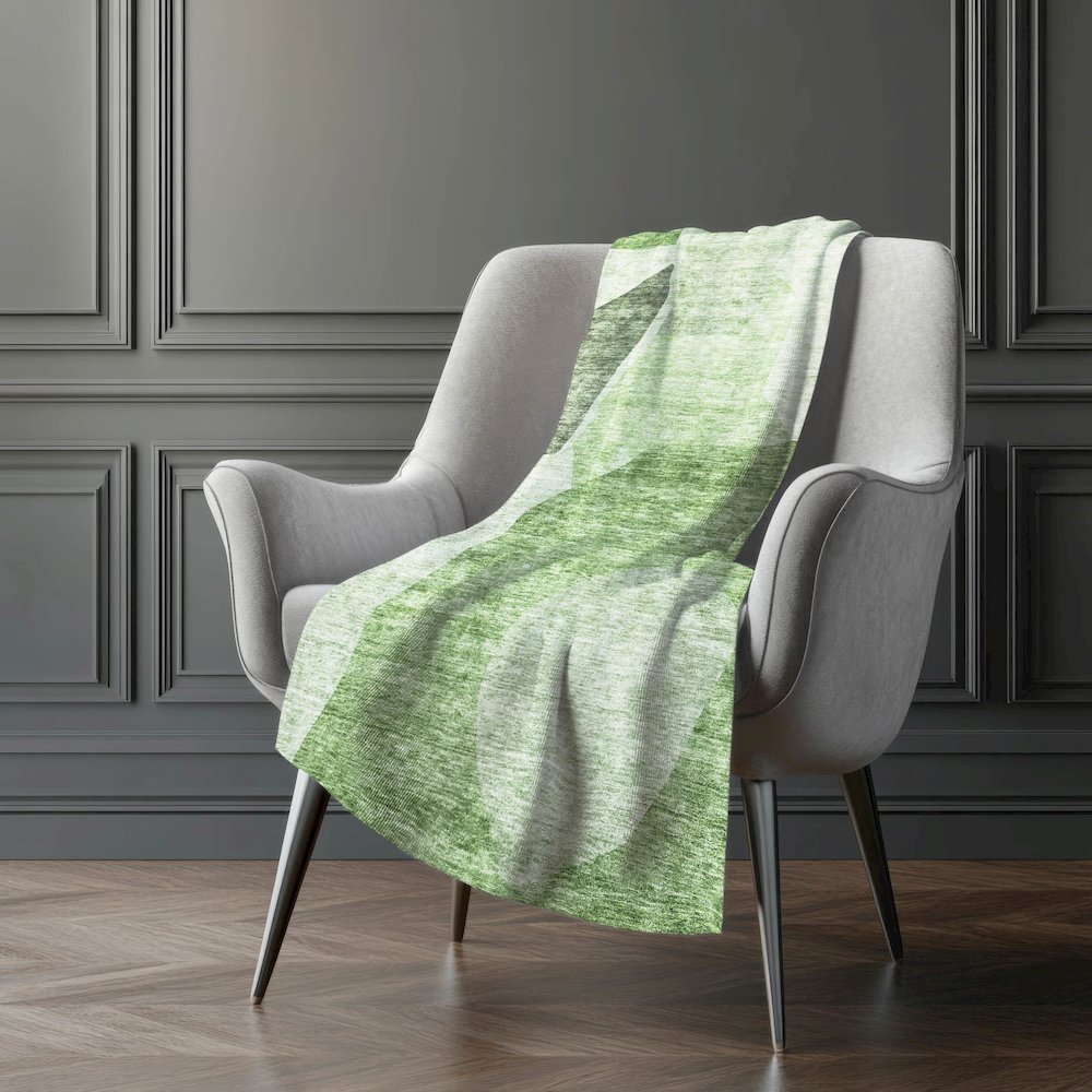 Premium Machine Washable ASB665 Aloe 50" x 70" Sherpa Throw Blanket. Picture 5