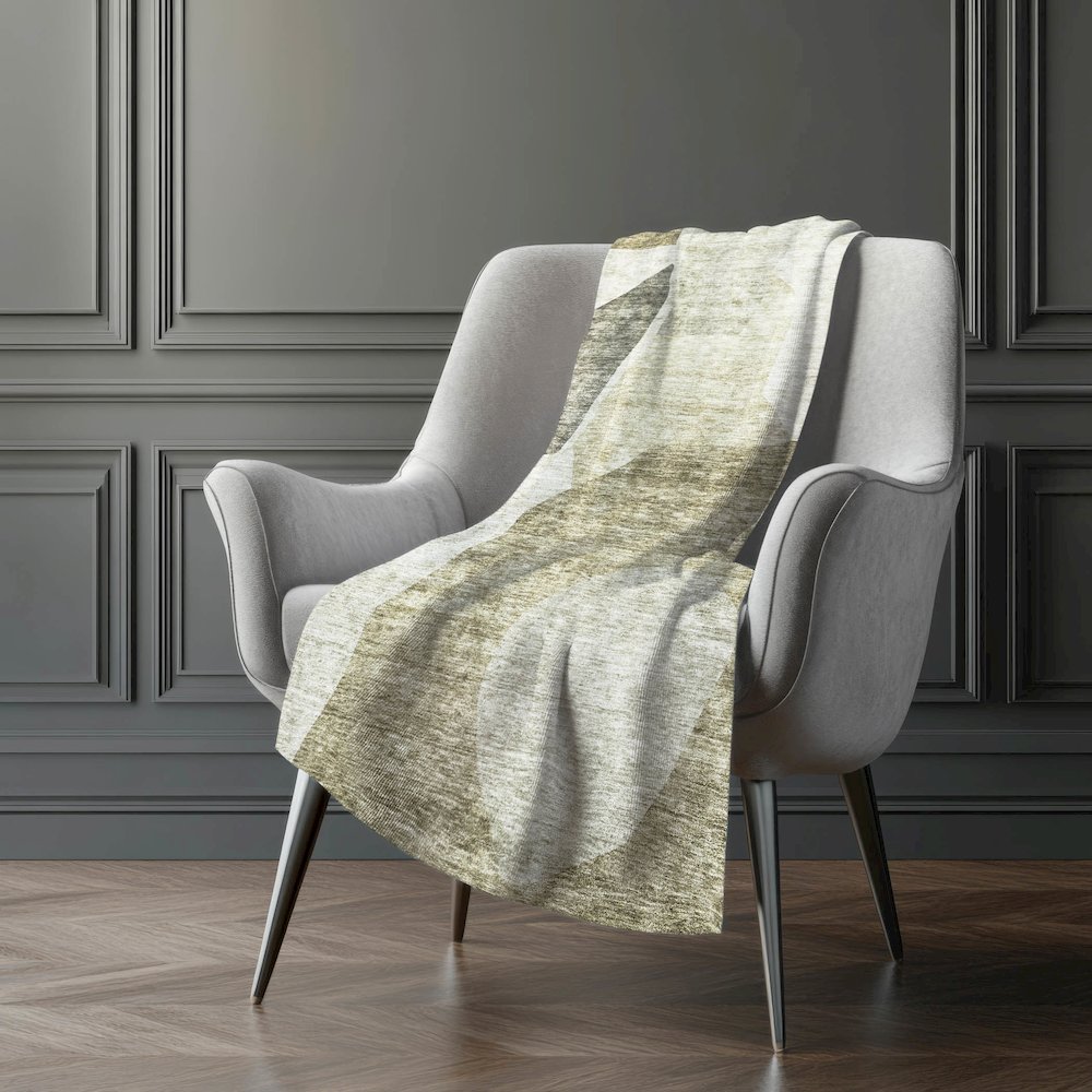 Premium Machine Washable ASB665 Taupe 50" x 70" Sherpa Throw Blanket. Picture 5