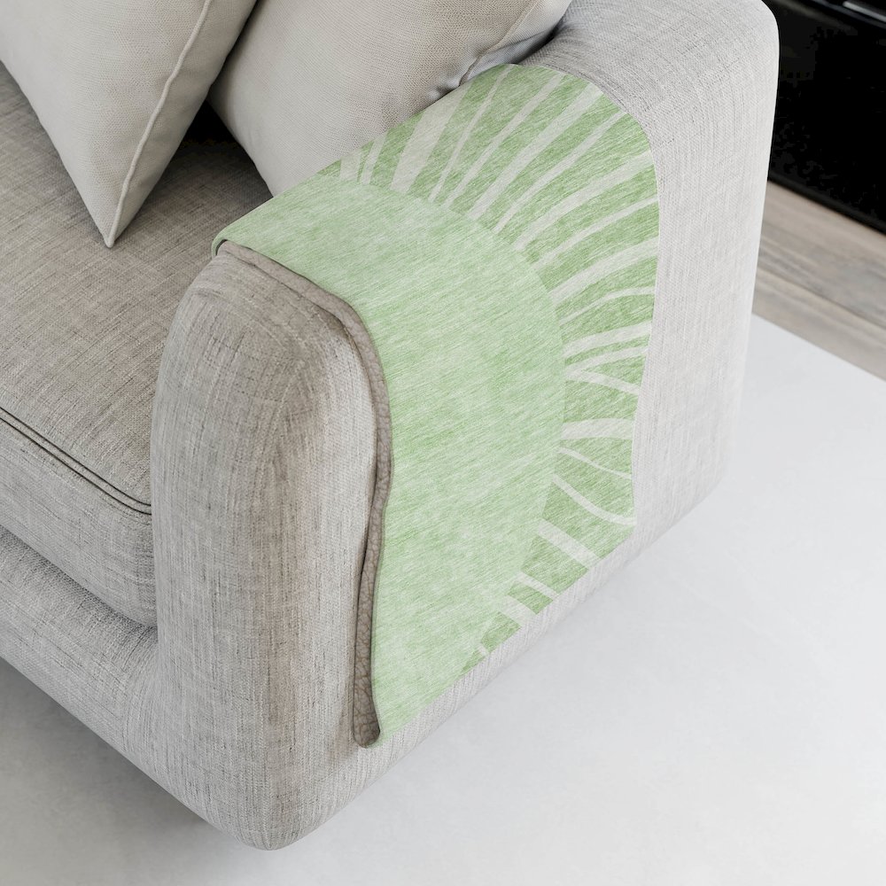 Premium Machine Washable ASB668 Aloe 50" x 70" Sherpa Throw Blanket. Picture 4