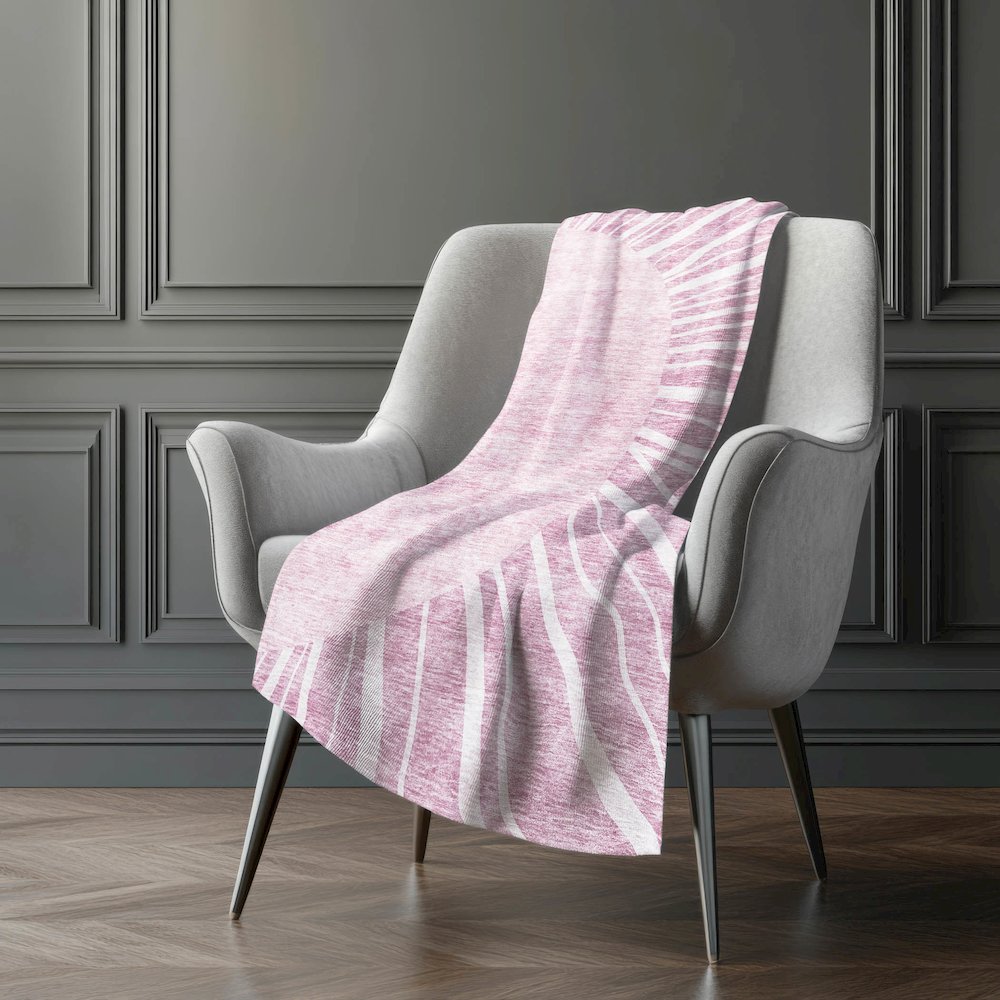 Premium Machine Washable ASB668 Blush 50" x 70" Sherpa Throw Blanket. Picture 5