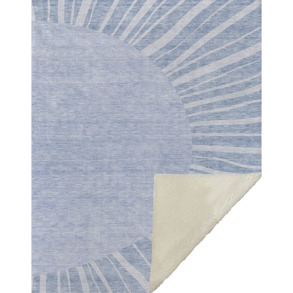 Premium Machine Washable ASB668 Denim 50" x 70" Sherpa Throw Blanket. Picture 1
