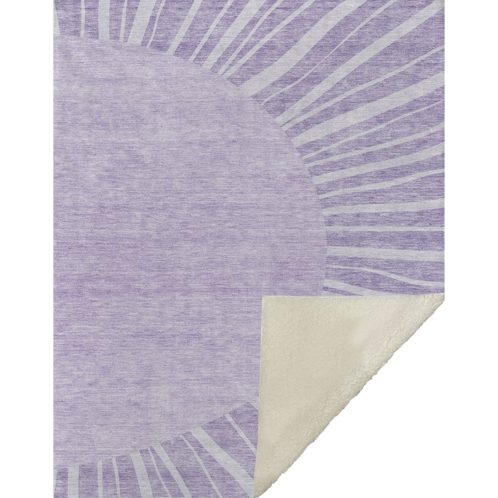 Premium Machine Washable ASB668 Lavender 50" x 70" Sherpa Throw Blanket. Picture 1