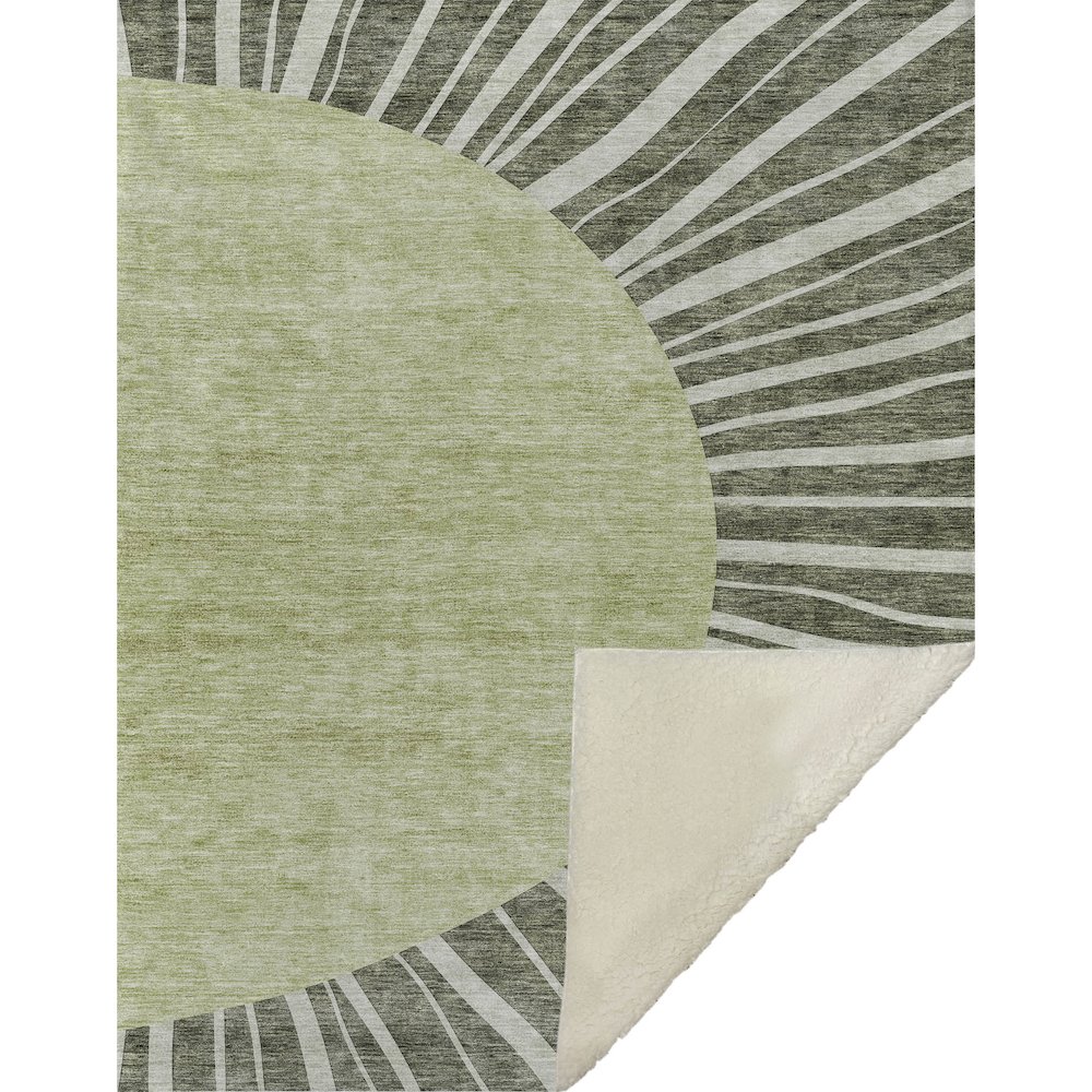 Premium Machine Washable ASB668 Olive 50" x 70" Sherpa Throw Blanket. Picture 1