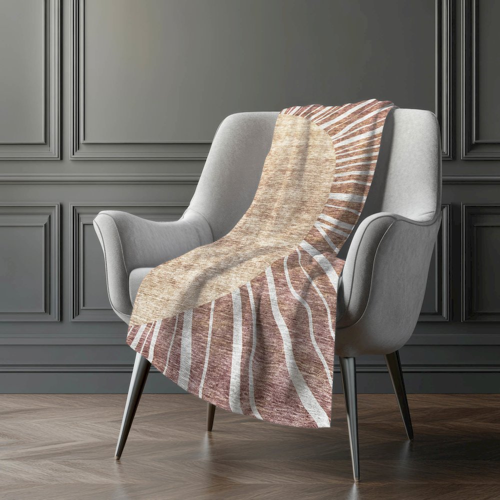 Premium Machine Washable ASB668 Paprika 50" x 70" Sherpa Throw Blanket. Picture 5
