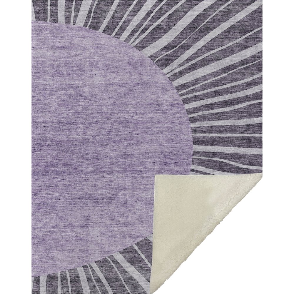 Premium Machine Washable ASB668 Purple 50" x 70" Sherpa Throw Blanket. Picture 1