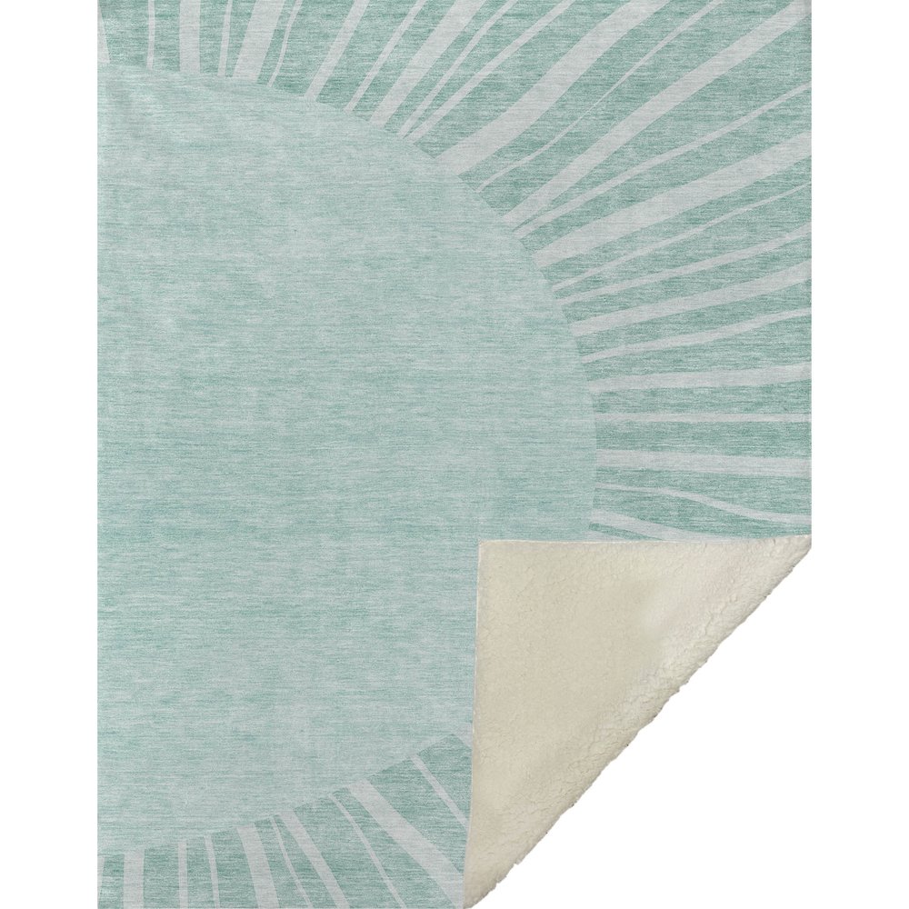 Premium Machine Washable ASB668 Teal 50" x 70" Sherpa Throw Blanket. Picture 1