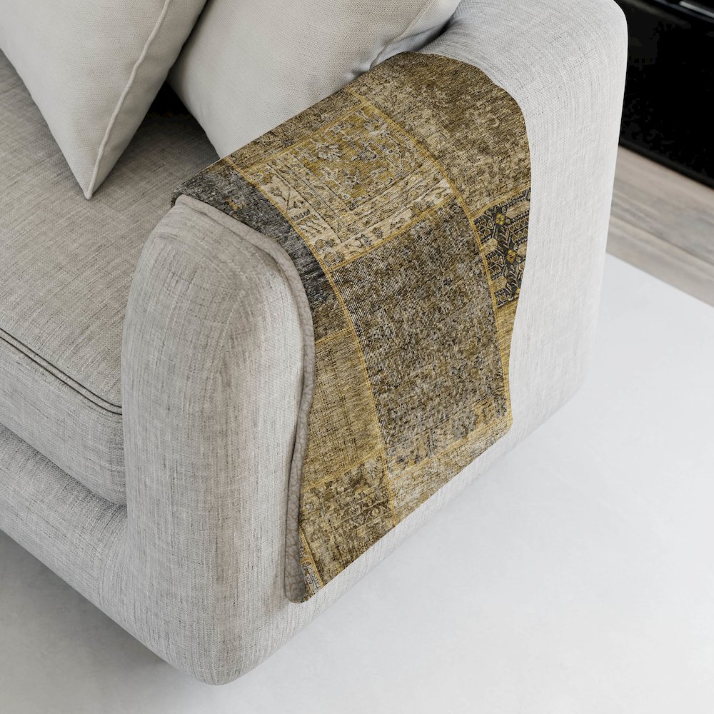 Premium Machine Washable ASB669 Brown 50" x 70" Sherpa Throw Blanket. Picture 4