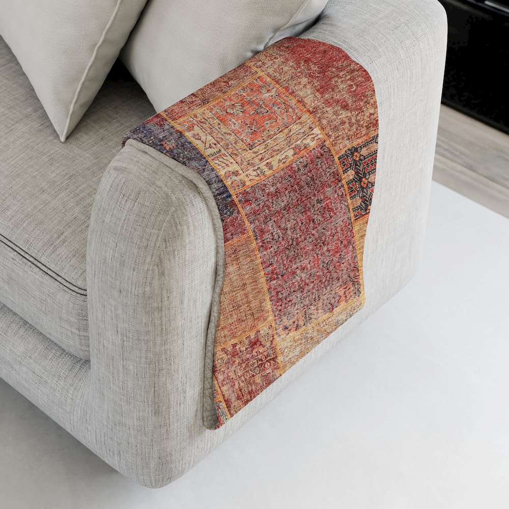 Premium Machine Washable ASB669 Red 50" x 70" Sherpa Throw Blanket. Picture 4