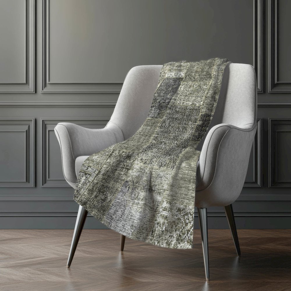 Premium Machine Washable ASB669 Taupe 50" x 70" Sherpa Throw Blanket. Picture 5