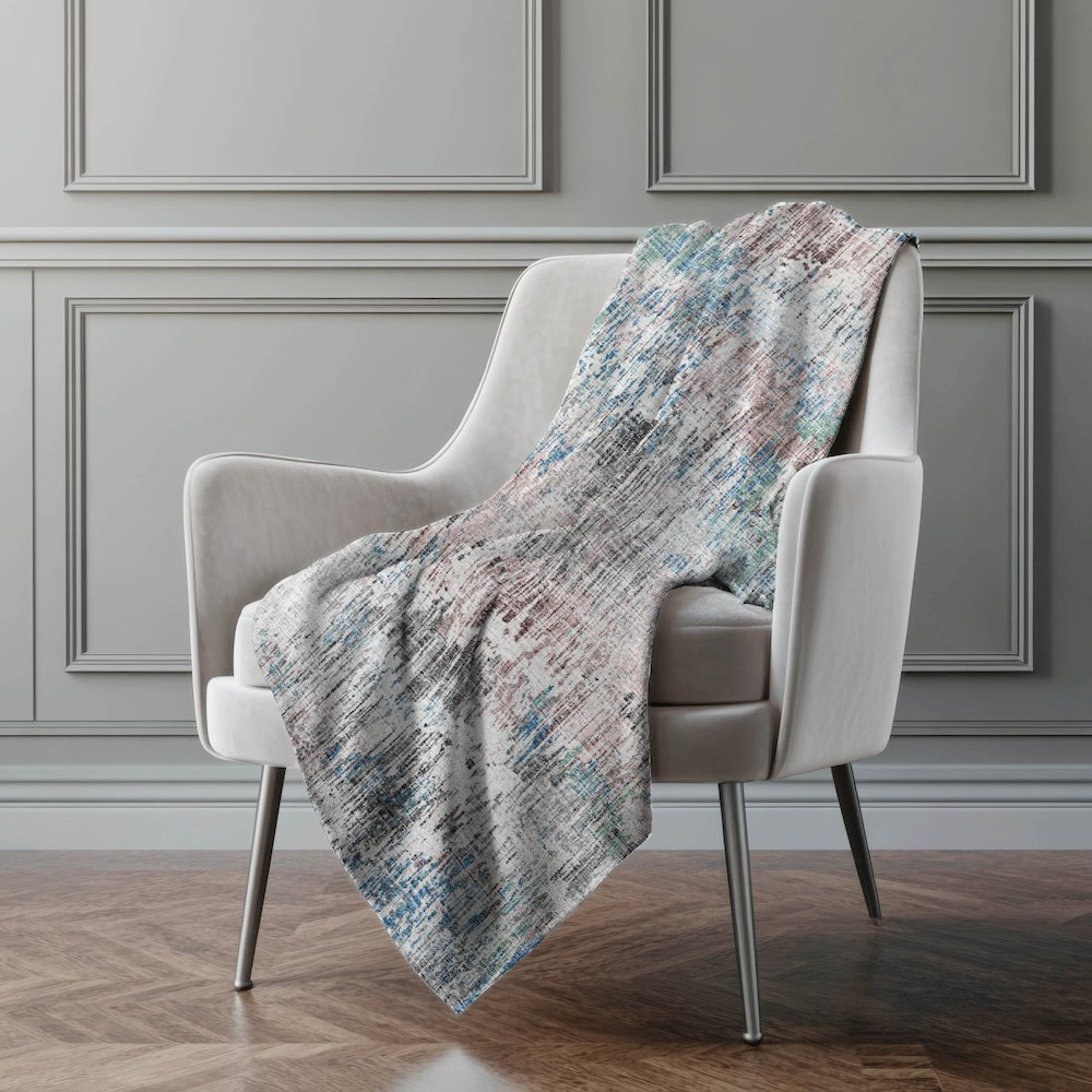 Premium Machine Washable ASB66 Multi 50" x 70" Sherpa Throw Blanket. Picture 5