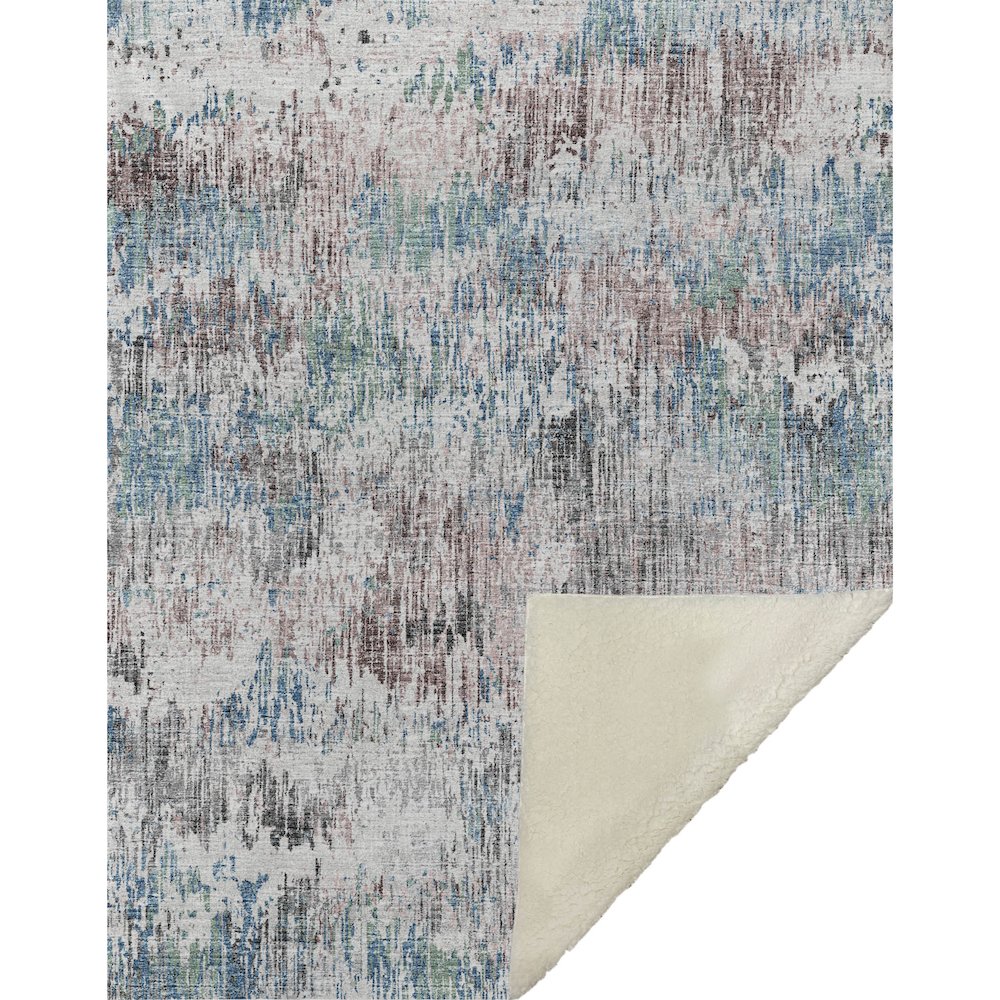 Premium Machine Washable ASB66 Multi 50" x 70" Sherpa Throw Blanket. Picture 1
