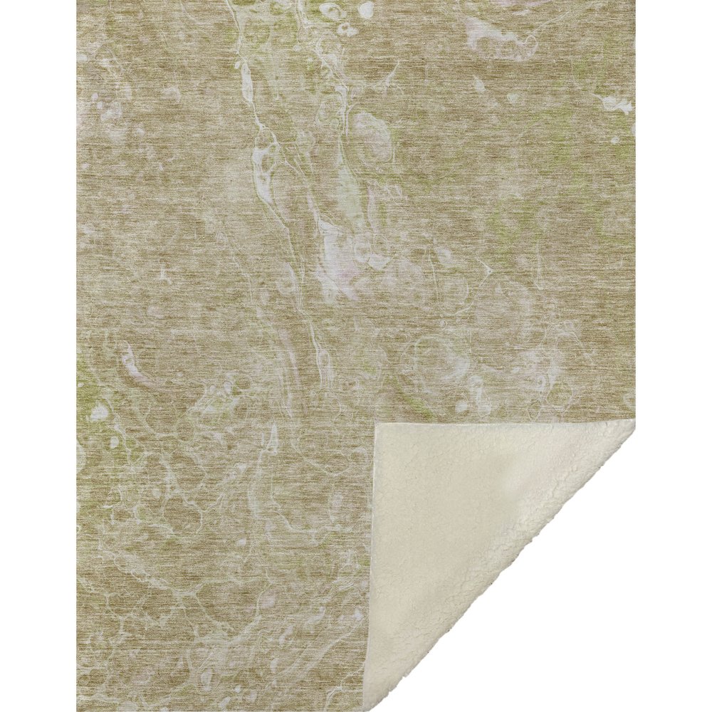 Premium Machine Washable ASB670 Beige 50" x 70" Sherpa Throw Blanket. Picture 1
