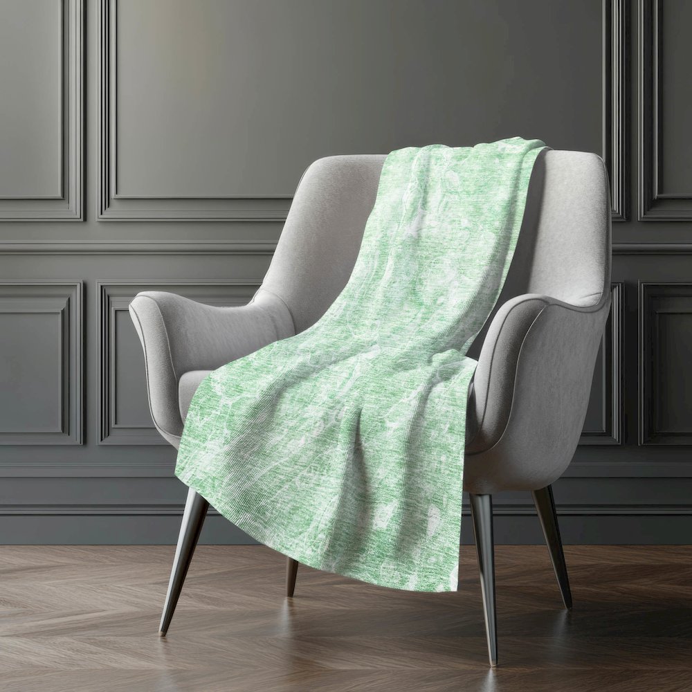 Premium Machine Washable ASB670 Mint 50" x 70" Sherpa Throw Blanket. Picture 5