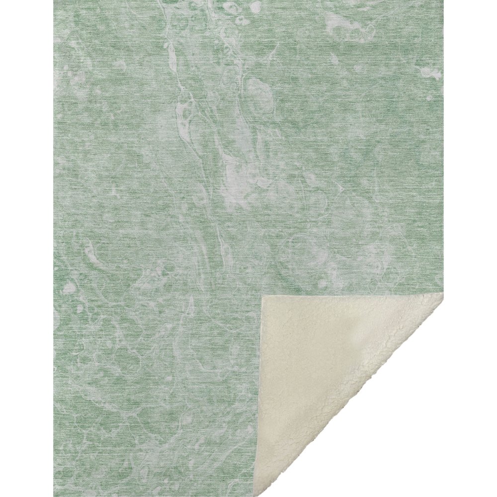 Premium Machine Washable ASB670 Mint 50" x 70" Sherpa Throw Blanket. Picture 1