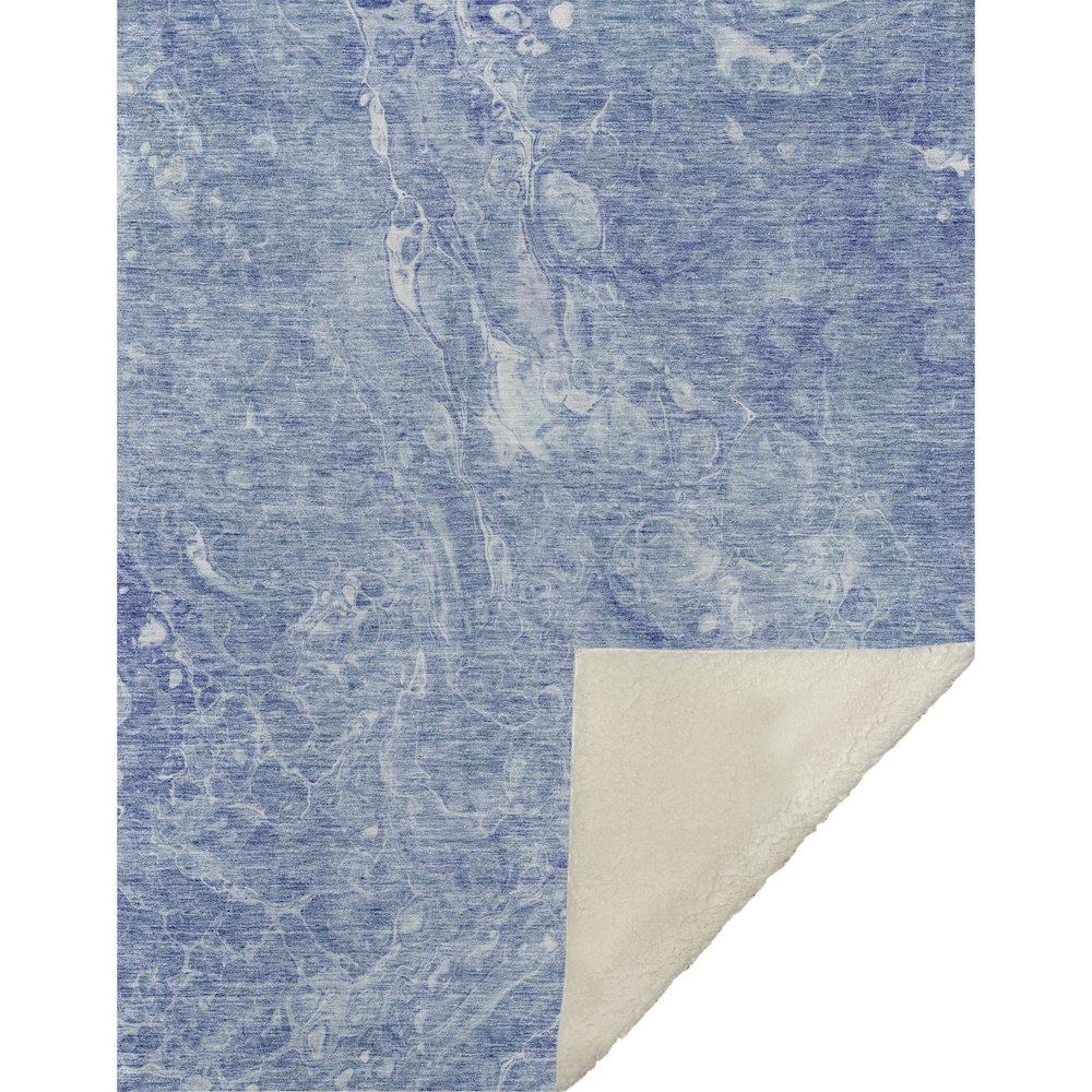 Premium Machine Washable ASB670 Sky 50" x 70" Sherpa Throw Blanket. Picture 1