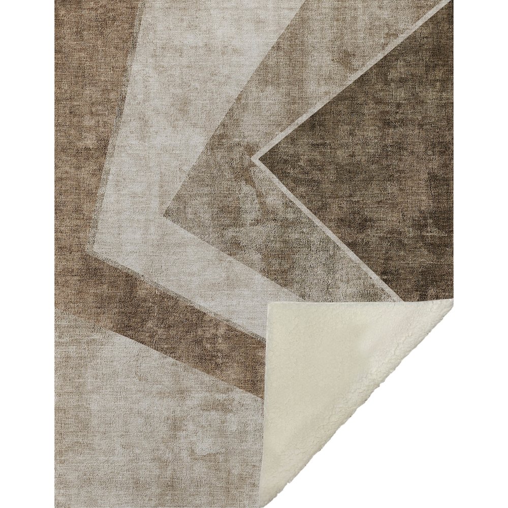 Premium Machine Washable ASB671 Brown 50" x 70" Sherpa Throw Blanket. Picture 1