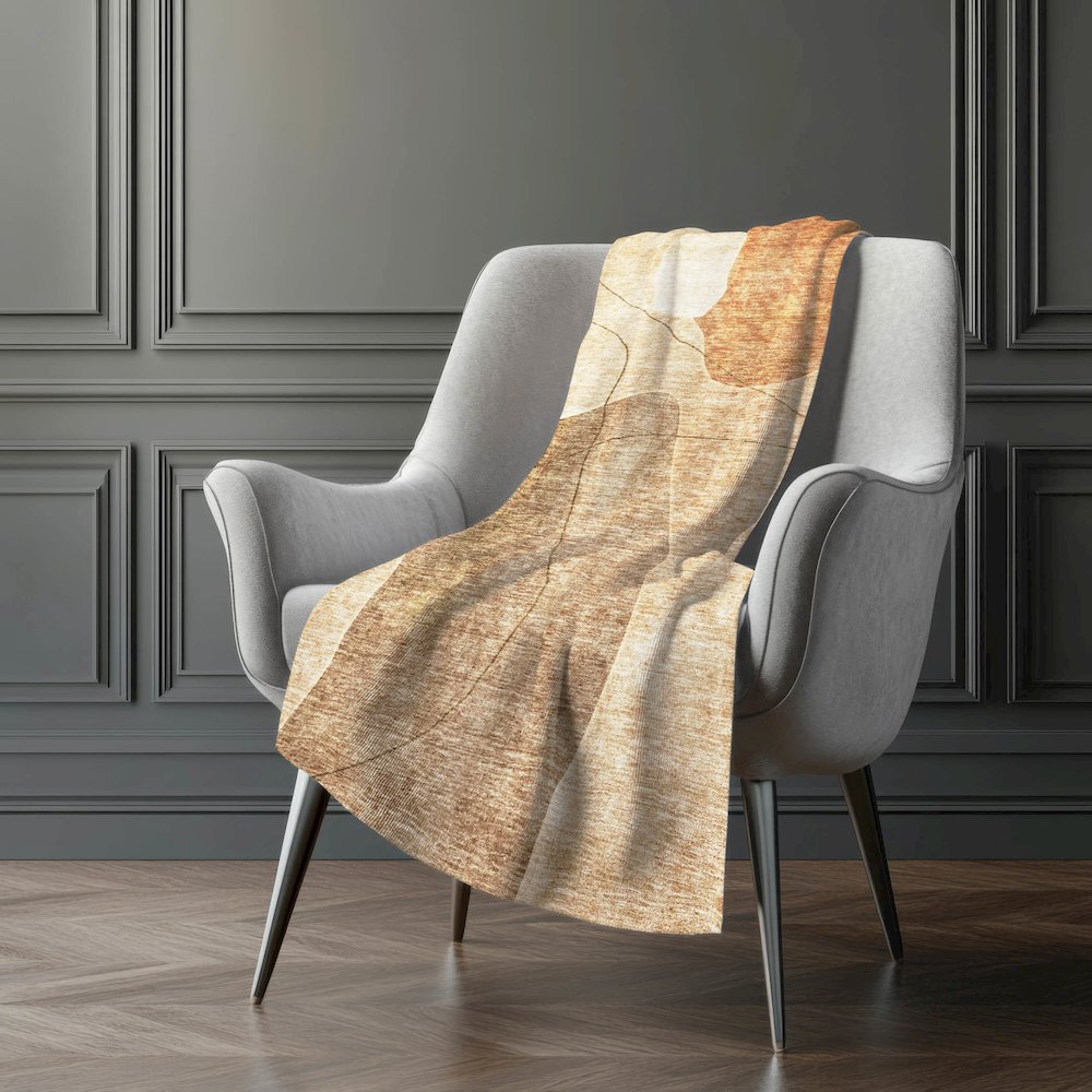 Premium Machine Washable ASB672 Paprika 50" x 70" Sherpa Throw Blanket. Picture 5