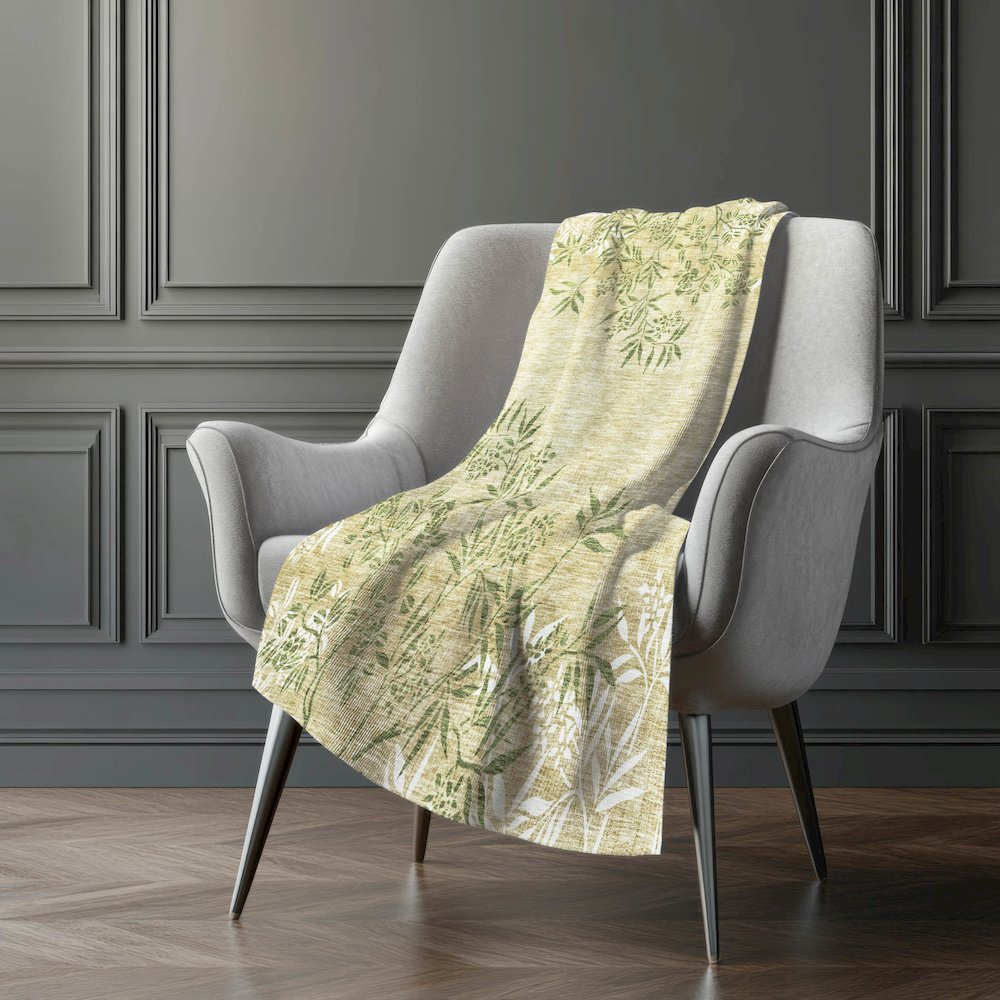 Premium Machine Washable ASB673 Khaki 50" x 70" Sherpa Throw Blanket. Picture 5