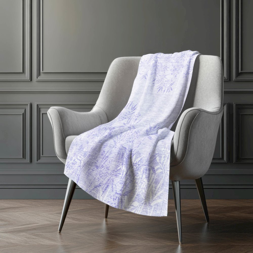 Premium Machine Washable ASB673 Lilac 50" x 70" Sherpa Throw Blanket. Picture 5