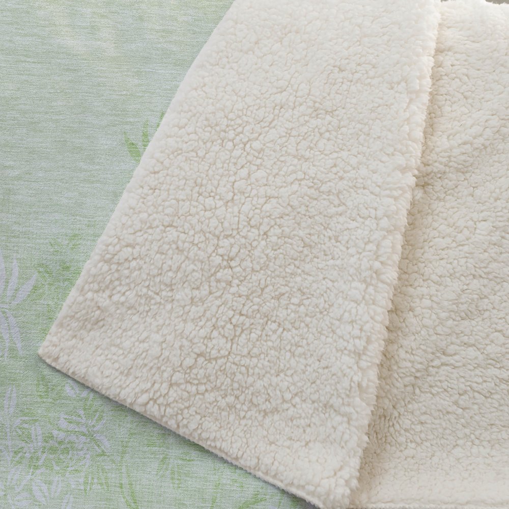 Premium Machine Washable ASB673 Mint 50" x 70" Sherpa Throw Blanket. Picture 2