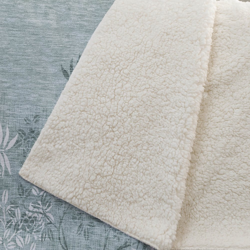 Premium Machine Washable ASB673 Sage 50" x 70" Sherpa Throw Blanket. Picture 2