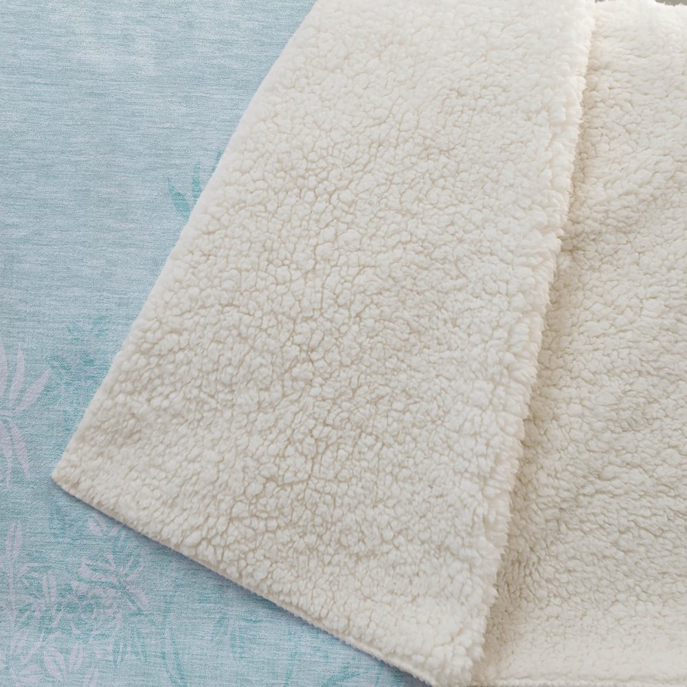 Premium Machine Washable ASB673 Teal 50" x 70" Sherpa Throw Blanket. Picture 2