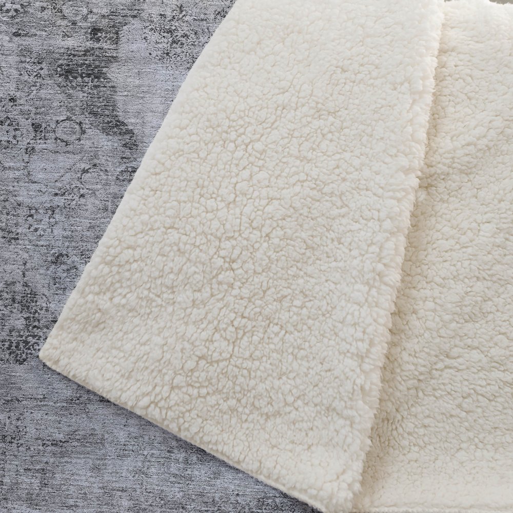 Premium Machine Washable ASB675 Gray 50" x 70" Sherpa Throw Blanket. Picture 2