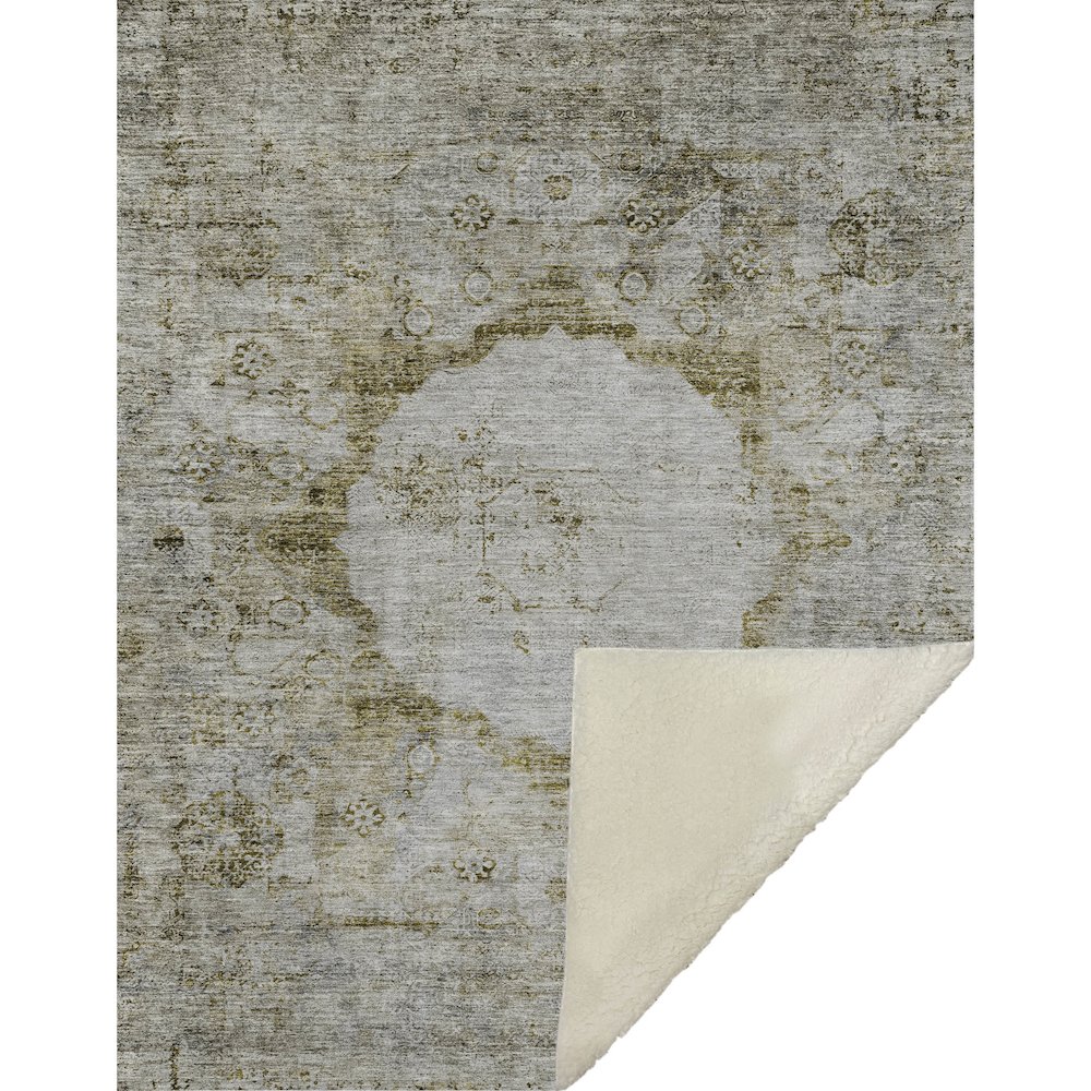 Premium Machine Washable ASB675 Taupe 50" x 70" Sherpa Throw Blanket. Picture 1