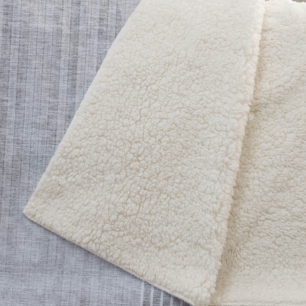 Premium Machine Washable ASB676 Gray 50" x 70" Sherpa Throw Blanket. Picture 2