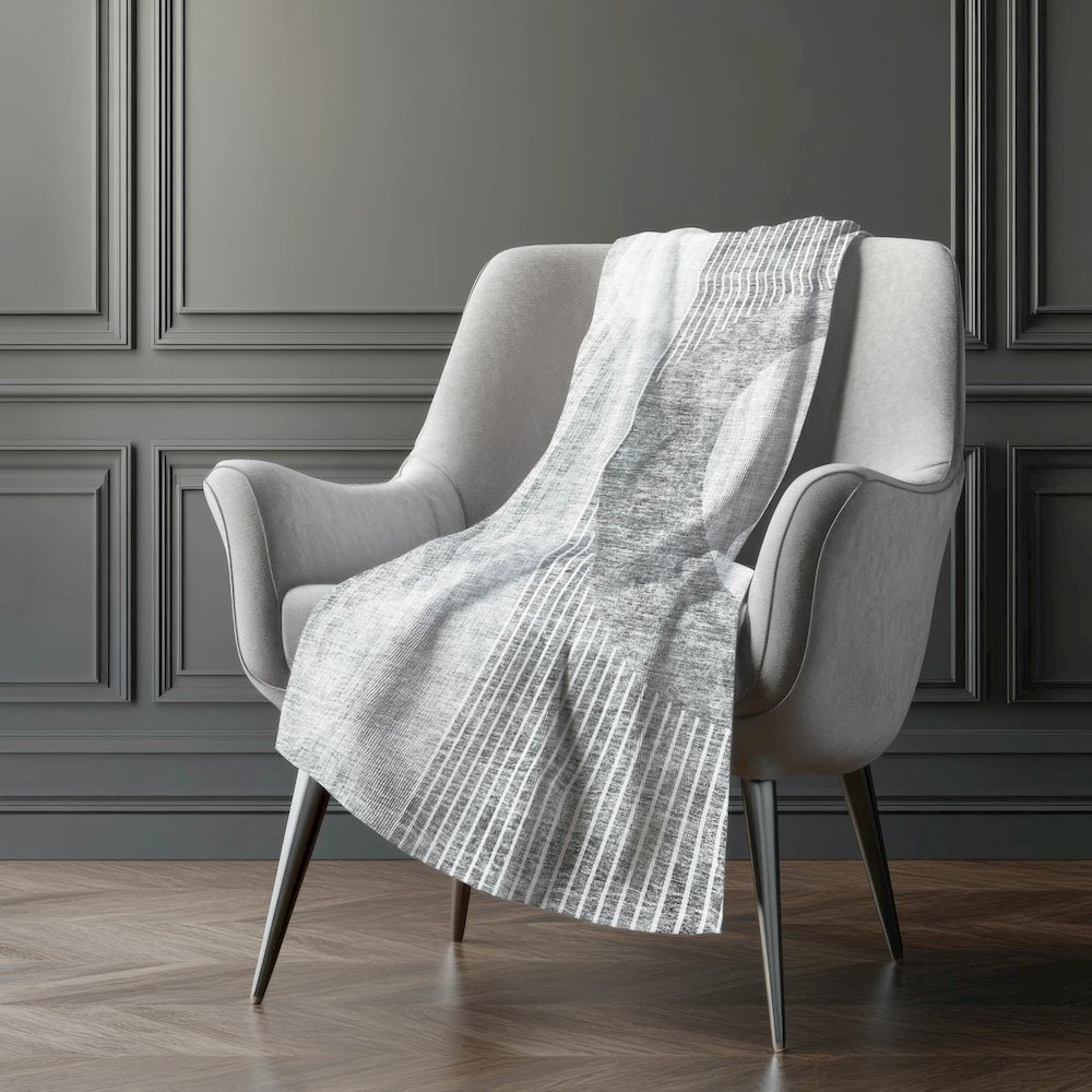 Premium Machine Washable ASB676 Gray 50" x 70" Sherpa Throw Blanket. Picture 5